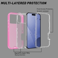Coque Hybride Anti-Jaunissement Défenseur en TPU et PC Antichoc Transparente Luxe Féminine pour iPhone 17 16 15 14 Pro Max Vente en Gros