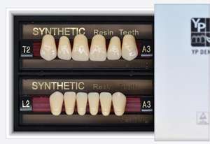 Dents artificielles antérieures inférieures dentaires FEI YING Dents en acrylique à deux couches pour prothèse dentaire - Product Image 4