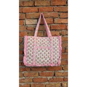 Bolsa de Lona Acolchada de Algodón Hecha a Mano, Interior Espacioso y Ligero, Diseño Duradero con Estampado Tradicional, Ideal para Viajar - Product Image 5