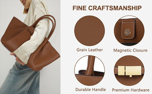 Bộ sưu tập túi xách bằng polyester và da thật mới dành cho mùa thu đông với thiết kế khóa kéo là món đồ không thể thiếu khi mua sắm - Product Image 4