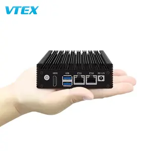VTEX fanless mini pc desktop 4-Core 4-Thread 8Gb Ddr3 mini pc win7810 window 11 industrial computer