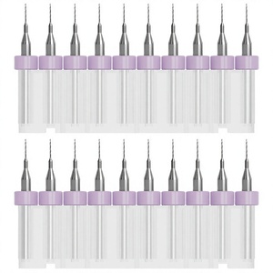 Forets pour PCB 1/8" à queue droite, micro-foret hélicoïdal en carbure de 0,2 mm sans finition pour circuits imprimés, pierre, <span class=keywords><strong>Dremel</strong></span>, bijoux - Product Image 1