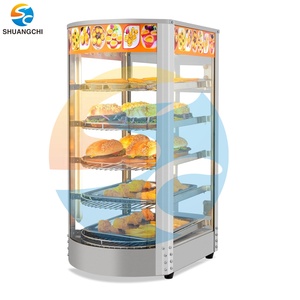 Calentador de alimentos Calentador de pizza Encimera Calentador de alimentos Pantalla Calentador de pretzel con vitrina de <span class=keywords><strong>pastelería</strong></span> LED para restaurante Café - Product Image 2