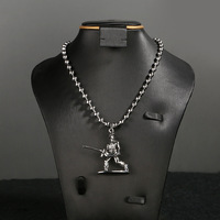 Collier chaîne pendentif classique hip-hop en acier inoxydable pour hommes et femmes, accessoire tendance, cadeau, vente en gros