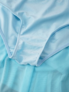 Justaucorps de ballet pour filles avec jupe en maille intégrée, corsage croisé, bretelles spaghetti, robe de danse, tenue de cours, costume de récital, personnalisable - Product Image 5