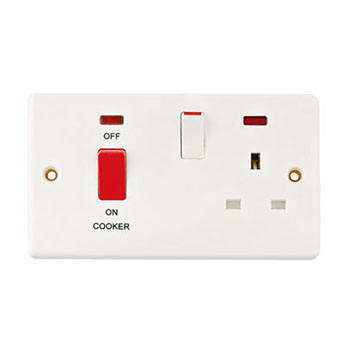 VNX Wholesale Comfortable Design 13A White 3 Pin Flat Plug Outlet Electric Wall Socket With Rcd Protection