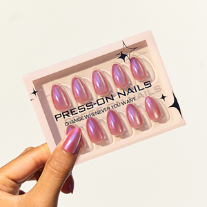 <span class=keywords><strong>Uñas</strong></span> Postizas de Color Morado <span class=keywords><strong>Vino</strong></span>, Efecto Ojo de Gato, Forma Almendrada, <span class=keywords><strong>Uñas</strong></span> Acrílicas de Lujo con Polvo Aurora Deslumbrante - Product Image 5