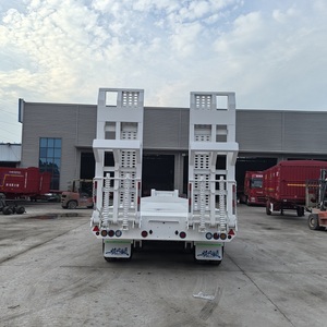 Oferta Especial: Remolque de Plataforma Baja de 3 Ejes para Excavadora, 40 Toneladas, 60 Toneladas, 12 Ruedas, Chasis de Cuello de Cisne, Semirremolque de Cama Baja - Product Image 4