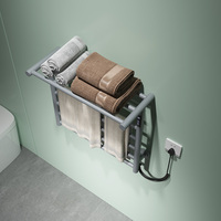 Porte-serviettes électrique thermostatique intelligent pour salles de bain Contrôle de la température Timing Porte-serviettes chauffant mural pour hôtels