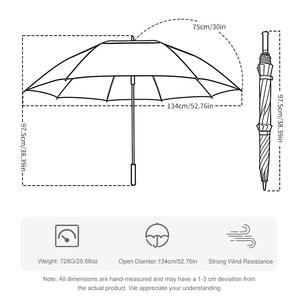 Parapluie Grande Taille Entièrement Automatique à Double Ouverture, Ventilé, Résistant au Vent, Imperméable, avec Baleines Robustes en Fibre de Verre – Cadeaux d'Affaires Personnalisés - Product Image 2