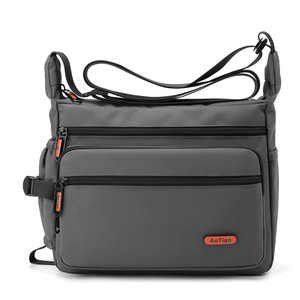 Sac bandoulière homme personnalisé avec logo, tendance, en tissu PU haut de gamme, imperméable, léger, antivol, toutes saisons - Product Image 3
