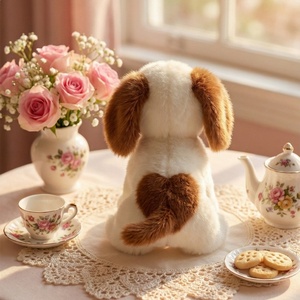 Peluche adorable chiot <span class=keywords><strong>Shih</strong></span> Tzu en forme de bonbon, rembourrée en polyester et coton PP, idéale comme cadeau d'anniversaire pour enfants - Product Image 2