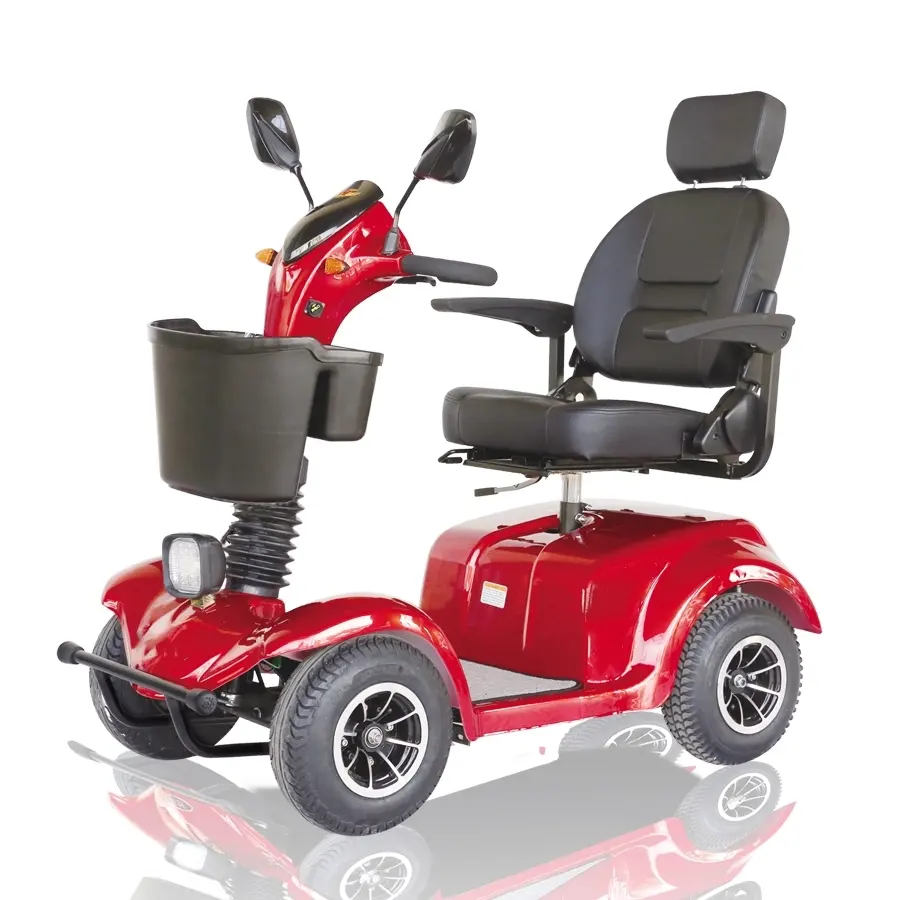 Scooter motorizado elétrico resistente para seniores, 4 rodas de mobilidade scooter