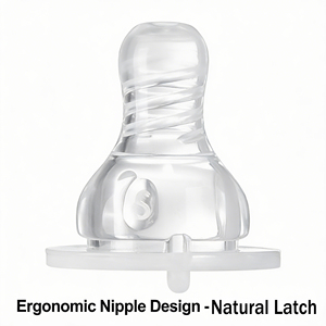 Wholesale Medical Grade Non-Toxic <b>Silicone</b> Teat BPA-Free CE Certified Replacement Wide Neck Feeding Nipple for 0-12 Months - Product Image 5