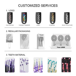 Cepillo para el Cabello con Logotipo Personalizado de Fábrica, Marca Privada, Masaje del Cuero Cabelludo, Desenredante para Cabello Rizado, Mini Cepillo para Viaje con Espejo - Product Image 2