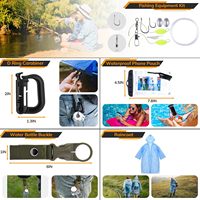 Kit de survie en plein air, multifonctionnel, kit d'urgence SOS, équipement de camping pour la randonnée, l'alpinisme, matériel de premiers soins