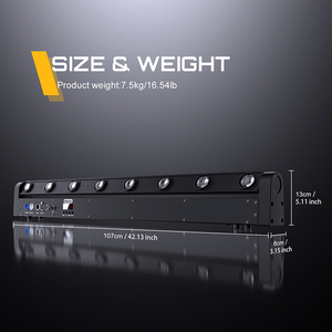 Top-Rated người bán hàng 8 mắt 8x12W RGBW 4in1 chùm ánh sáng thanh <span class=keywords><strong>LED</strong></span> 8x12W di chuyển chùm Lyre ánh sáng sân khấu cho Câu lạc bộ ánh sáng Disco - Product Image 2