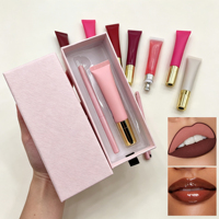 Kit de Maquillage Lèvres Brillant en Gros : Gloss, Crayon à Lèvres, Huile Repulpante à l'Acide Hyaluronique et Vitamine E, Anti-transfert et Imperméable, Marque Privée