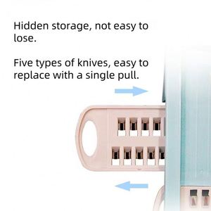 5 - Blade <b>Vegetable</b> Slicer Shredder Set with Hand Protector, Only 170g - Product Image 4