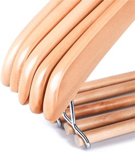 Wardrobe Space Saving Single Tier Anti-Slip Wooden Clothes Hanger with Premium Display for Clothing and Bags - Product Image 5