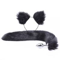 Butt fox Plus pour Couples, Ensemble de Cosplay Renard avec Queue et Oreilles, Sans Vibrateur, Plug Anal en Silicone Métallique