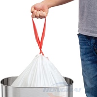 Sac à soufflets latéraux de 50 litres avec fermeture thermosoudée, sacs poubelle en PE robustes et durables de 13 gallons