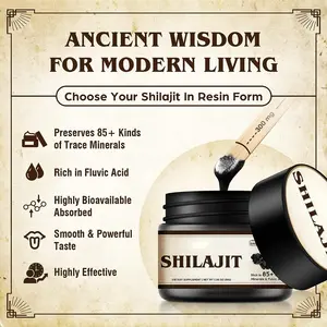 100% resina shilajit pura resina shilajit orgânica do Himalaia 100% pura natural