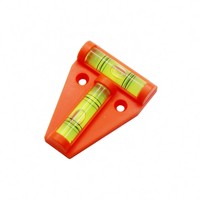Niveau à bulle en plastique REALMAX Mini Type T, outil de mesure à 2 bulles, niveau à bulle léger en forme de T pour travaux de construction