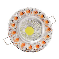 Nuevas Luces LED de Techo de Cristal de 6/7/8cm con Orificio Abierto para Sala de Estar, Dormitorio, Pasillo, Luces de Techo con Efecto Ojo de Buey en Varios Colores
