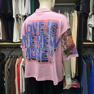 DIHUI T-shirt da uomo di lusso in cotone pesante con stampa DTG, taglio e cuciture Y2K, stampa all-over con strass a diamante, vestibilità ampia - Product Image 5