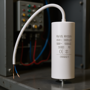 Condensador de 60F 450V con cable para aplicaciones de arranque y funcionamiento de motores - Product Image 3