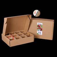 Boîte cadeau en carton ondulé écologique personnalisée avec poignée et compartiment de séparation pour fruits, emballage de fruits en gros par KAKA