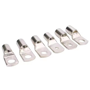 Bornes de câble de batterie en cuivre étamé 4 AWG avec goujon 3/8, bornes à goujon 3/8 avec œillets nus, bornes annulaires tubulaires Sc25-10 - Product Image 4