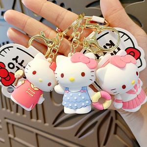 Porte-clés en gros mignon KT Kitten Bell, dessin animé, pendentif de <span class=keywords><strong>sac</strong></span>, accessoires pour clés de voiture, petits cadeaux DIY - Product Image 3