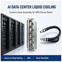 Ensemble de tuyaux de refroidissement liquide personnalisés pour serveur GPU de centre de données IA, refroidissement direct sur puce