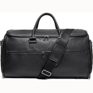 Free sample Vintage Folding Travel <b>Men</b> Suit <b>Bag</b> Case Carry on Convertible Weekender <b>Leather</b> Garment <b>Duffle</b> <b>Bag</b> - Product Image 1