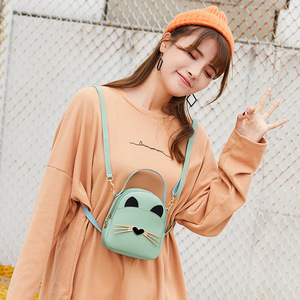 Sac à dos à bandoulière décontracté pour femmes avec fermeture à glissière Z0210 sac de téléphone portable en matériau PU - Product Image 6