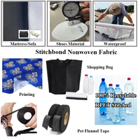 Kain Nonwoven 100% Polipropilena Tahan Air Anti-Sobek Bernapas Ramah Lingkungan Berat Sedang Gulungan Bahan Tekstil Rumah Tangga