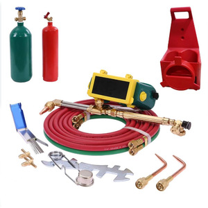 Kit portátil de soldadura y corte oxiacetilénico con reguladores, mangueras y herramientas para uso industrial - Product Image 2