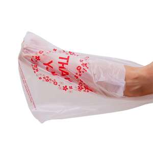 Chinese Factory Price Laminated <b>Material</b> Transparent Printed logo T-shirt Bag for Supermarket Kitchen <b>Packaging</b> - Product Image 6