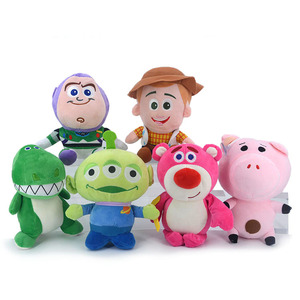 Nouveauté transfrontalière : Jouets en peluche Toy Story 4, Woody, le dinosaure Forky, Buzz Lightyear, figurines porte-clés - Product Image 1