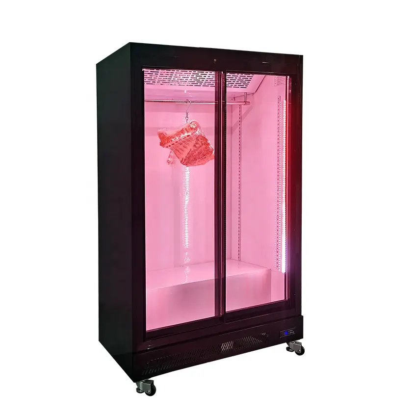 नरसंहार फ्रिज वाणिज्यिक मांस फांसी रेफ्रिजरेटर काउंटर मांस प्रदर्शन फ्रिज दिखाने के मामले