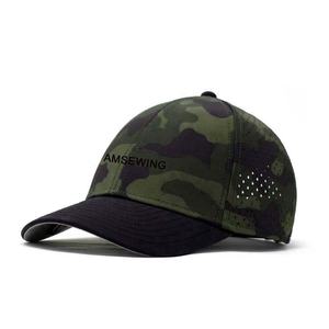 Gorra de rendimiento con corte láser, personalizada, camuflaje verde oliva, con perforaciones láser - Product Image 1