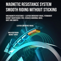 Sepeda Spinning Magnetik Tegak, Sepeda Olahraga Indoor dengan Penggerak Sabuk yang Senyap untuk Rumah & Gym Komersial