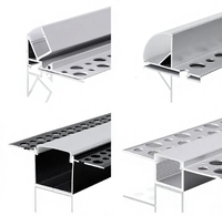 Profilé LED encastré sans cadre en aluminium pour plâtre, canal lumineux linéaire avec diffuseur PC pour plafond et mur