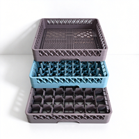 Panier de rangement pour vaisselle de cuisine de restaurant, plateau en plastique avec séparateur et support à verres pour lave-vaisselle