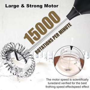 Automatische Milch auf schäumer Tragbare Mini-Edelstahl-Hand kaffee maschine Schneebesen Milch auf schäumer - Product Image 4