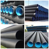 Tuyaux en PE corrugués à double paroi en HDPE 48 36 pouces 30 pouces 24 pouces 20 pouces, grands diamètres, pour drainage