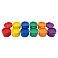 Peinture à doigts non toxique 30 ml, 12 pots, 6 couleurs, lavable, peinture artistique pour enfants certifiée MSDS, fournitures de peinture à doigts sûres pour enfants