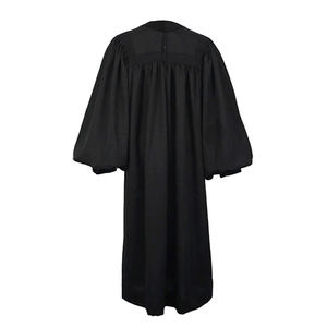 Factory Black Matte <span class=keywords><strong>John</strong></span> Wesley Clergy Batas Con Paneles De Terciopelo - Product Image 4